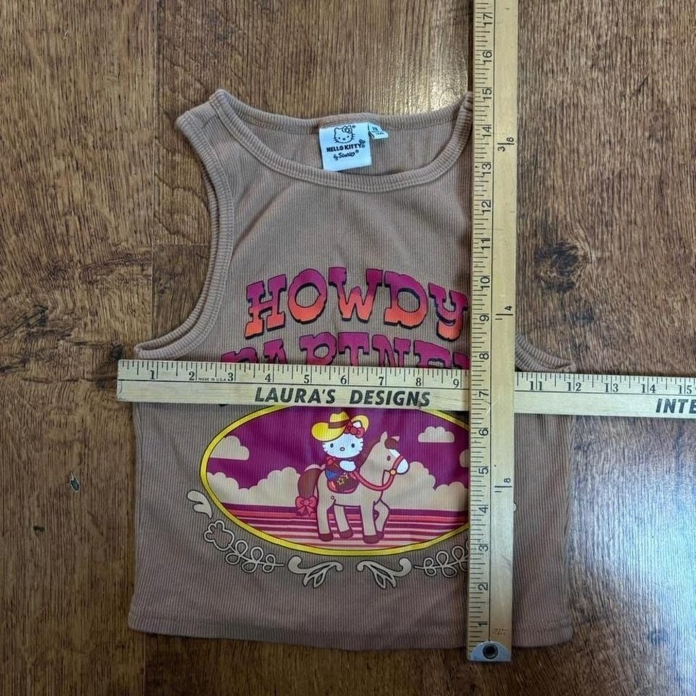 Hello Kitty brown cowboy tank top, Kawaii sanrio - Picture 6 of 7